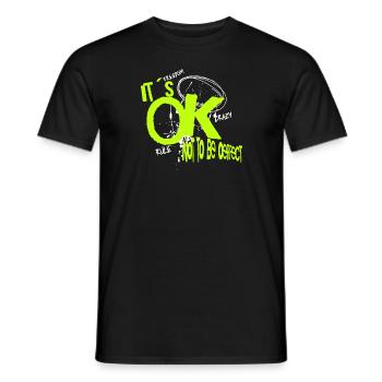 Its OK not to be perfect Graffiti - Men's T-Shirt - black - Front - AI Model Male 178 light (178cm)
