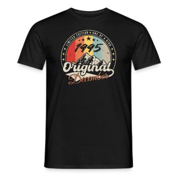 Vintage Birthday Gift - December 1995 - Men's T-Shirt - black - Front - AI Model Male 178 light (178cm)