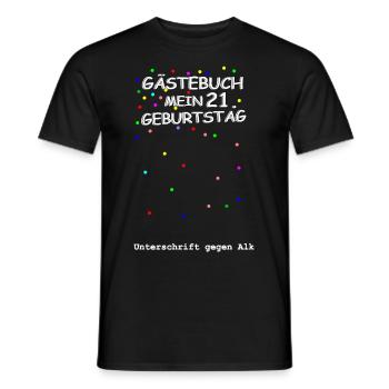 21. Geburtstag - Männer T-Shirt - Schwarz - Vorne - AI Model Male 178 light (178cm)