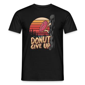 Climbing and donuts - Men's T-Shirt - black - Front - AI Model Male 178 light (178cm)