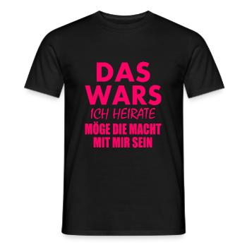 Das wars ich heirate - Männer T-Shirt - Schwarz - Vorne - AI Model Male 178 light (178cm)