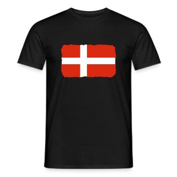 Denmark Flag Scandinavia Danish Flag Travel - Men's T-Shirt - black - Front - AI Model Male 178 light (178cm)
