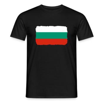 Drapeau bulgare Drapeau bulgare Sables d’or - T-shirt homme - noir - Devant - AI Model Male 178 light (178cm)