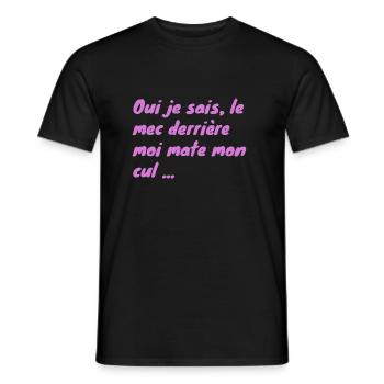Blague - T-shirt homme - noir - Devant - AI Model Male 178 light (178cm)