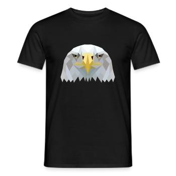 Adlerkopf - Männer T-Shirt - Schwarz - Vorne - AI Model Male 178 light (178cm)