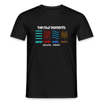 Die 4 Elemente Design - Männer T-Shirt - Schwarz - Vorne - AI Model Male 178 light (178cm)