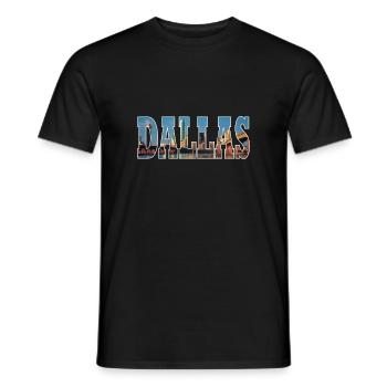 DALLAS USA - T-shirt homme - noir - Devant - AI Model Male 178 light (178cm)