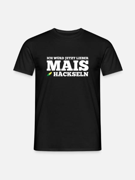 ich würd jetzt lieber Mais häckseln - Männer T-Shirt - Schwarz