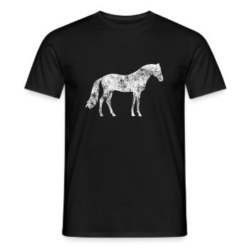 Horses - Men's T-Shirt - black - Front - AI Model Male 178 light (178cm)