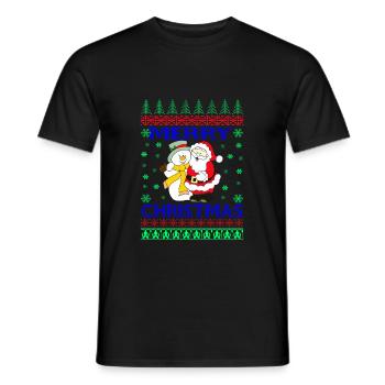 JOYEUX NOEL - T-shirt homme - noir - Devant - AI Model Male 178 light (178cm)