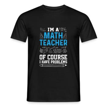 professeur de mathématiques - T-shirt homme - noir - Devant - AI Model Male 178 light (178cm)