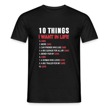 10 choses dans la vie - T-shirt homme - noir - Devant - AI Model Male 178 light (178cm)