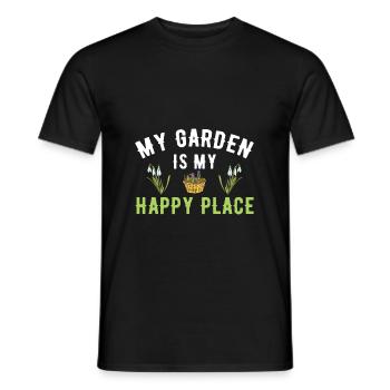 Mon jardin - T-shirt homme - noir - Devant - AI Model Male 178 light (178cm)