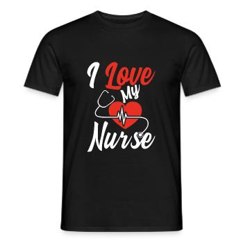 J'aime mon infirmière - T-shirt homme - noir - Devant - AI Model Male 178 light (178cm)