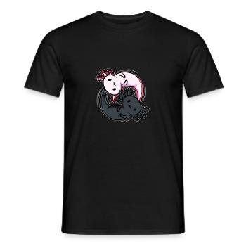 Axolotls Ying Yang Meditation Yoga Axolotl - T-shirt homme - noir - Devant - AI Model Male 178 light (178cm)
