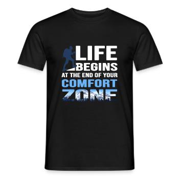 Mountain Hike Ridge Walk Pathless Alpine Mountain Path - T-shirt homme - noir - Devant - AI Model Male 178 light (178cm)