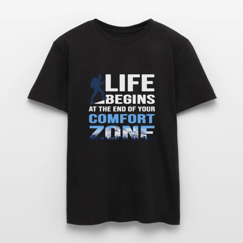 mountain hike ridge walk pathless alpine mountain path Men’s T-shirt