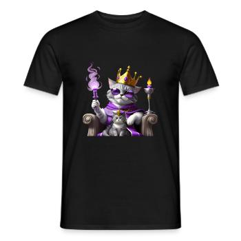 Flamme de la domination des chats - T-shirt homme - noir - Devant - AI Model Male 178 light (178cm)