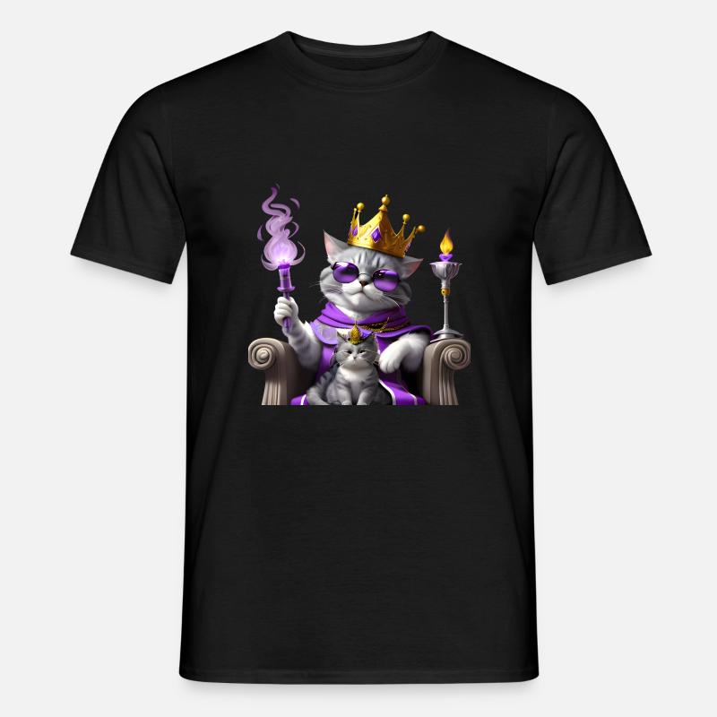 Flamme der Katzenherrschaft - Männer T-Shirt - Schwarz