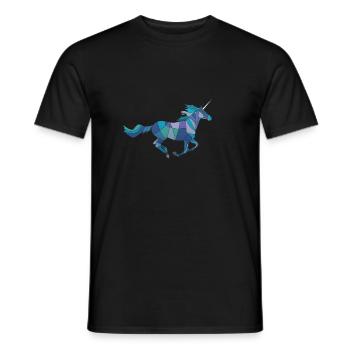 licorne glace bleu est à la recherche d'un nouveau propriétaire - T-shirt homme - noir - Devant - AI Model Male 178 light (178cm)