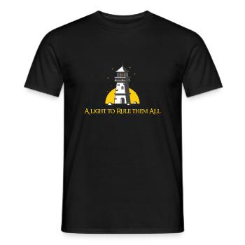 A Light to rule them all (dark) - T-shirt homme - noir - Devant - AI Model Male 178 light (178cm)