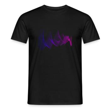 Résumé des vagues - T-shirt homme - noir - Devant - AI Model Male 178 light (178cm)