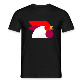 Hahn Logo - Männer T-Shirt - Schwarz - Vorne - AI Model Male 178 light (178cm)
