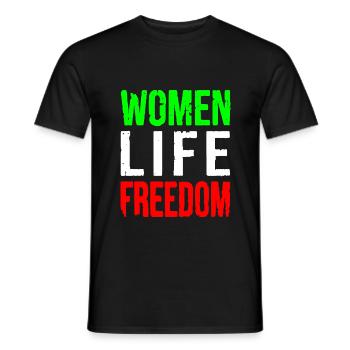 Women life freedom - Männer T-Shirt - Schwarz - Vorne - AI Model Male 178 light (178cm)