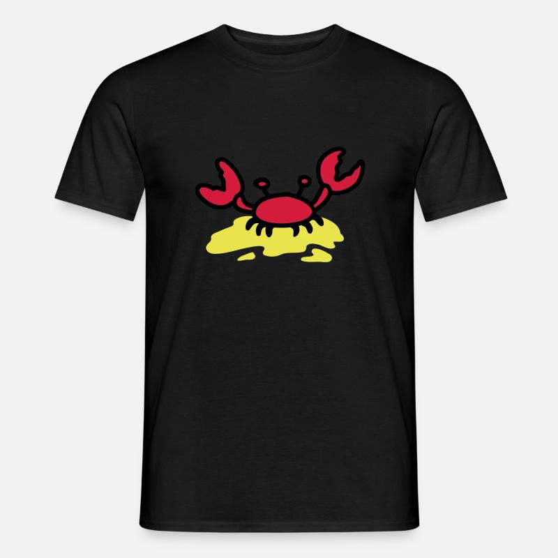 Krebs - Strand - Männer T-Shirt - Schwarz