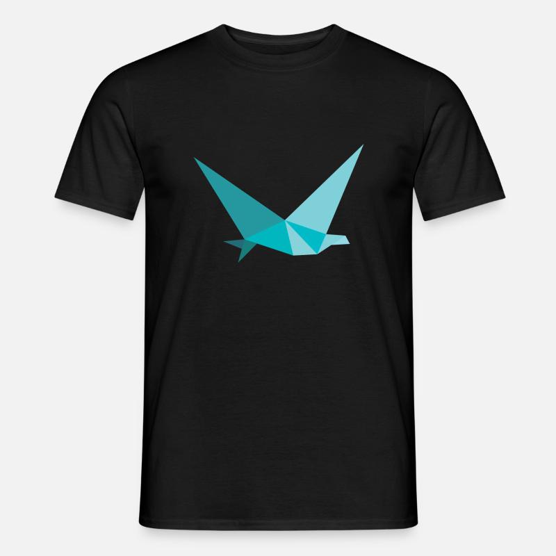 Vogel Schwalbe Origami Polygon - Männer T-Shirt - Schwarz