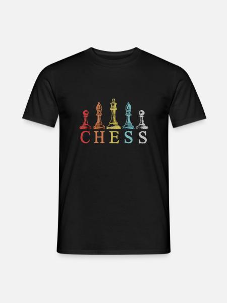 Chess chess pieces gift chess chess player - Men's T-Shirt - black