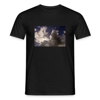 sky and clouds - Men's T-Shirt - black - Front - AI Model Male 178 light (178cm)