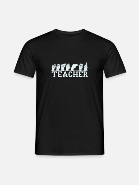 Professeur de langue des signes Apprendre la langue des signes - T-shirt homme - noir