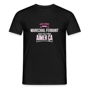 Marechal ferrant douée folle cadeau femme - T-shirt homme - noir - Devant - AI Model Male 178 light (178cm)