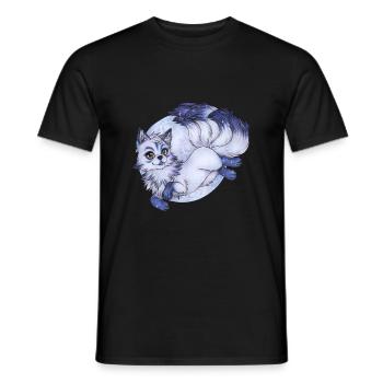 Kitsune Fuchs Fuchsgeist Inari Japan Mythologie - Männer T-Shirt - Schwarz - Vorne - AI Model Male 178 light (178cm)