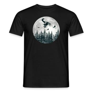 Motorcross Moon Silhouette Gift Motorcycle - Men's T-Shirt - black - Front - AI Model Male 178 light (178cm)