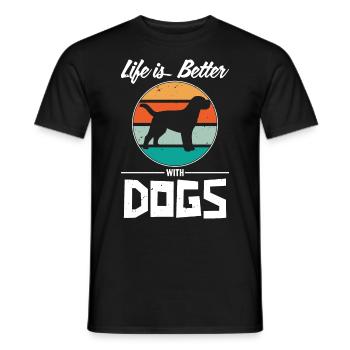 Dog lover saying - Men's T-Shirt - black - Front - AI Model Male 178 light (178cm)
