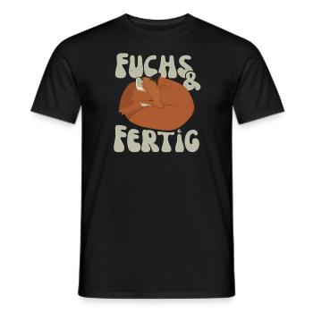 Fuchs und Fertig Müder Fuchs - Männer T-Shirt - Schwarz - Vorne - AI Model Male 178 light (178cm)