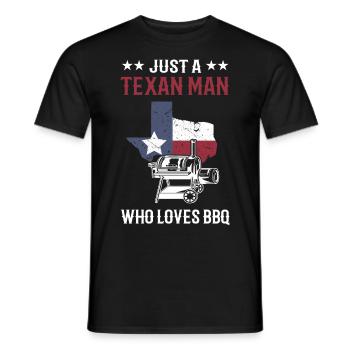 Barbecue Texas - T-shirt homme - noir - Devant - AI Model Male 178 light (178cm)