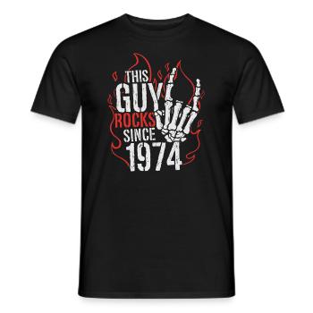 Dieser Kerl rockt seit 1974 Jahrgang Geburtstag - Männer T-Shirt - Schwarz - Vorne - AI Model Male 178 light (178cm)