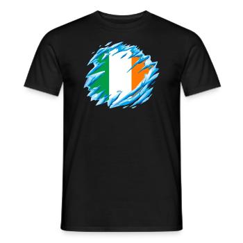 Irland Flagge Vintage Irische Fahne Dublin - Männer T-Shirt - Schwarz - Vorne - AI Model Male 178 light (178cm)