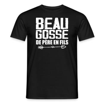 Beau Gosse De Père En Fils - T-shirt homme - noir - Devant - AI Model Male 178 light (178cm)