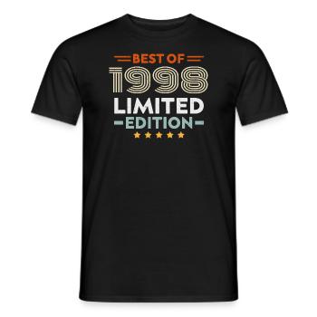 Retro 1998 Vintage Cadeau 26e Anniversaire 26 Ans - T-shirt homme - noir - Devant - AI Model Male 178 light (178cm)