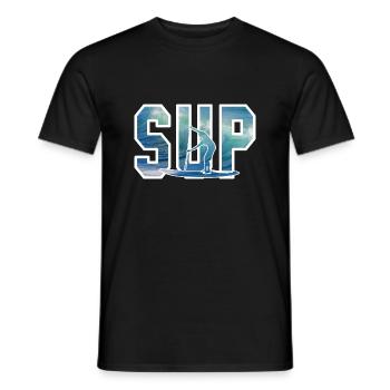 Stand up paddling cadeau standup paddler vague - T-shirt homme - noir - Devant - AI Model Male 178 light (178cm)