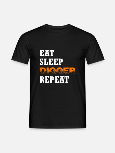 Bagger Baggerschaufel Baggerfahrer "digger" - Männer T-Shirt - Schwarz