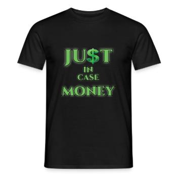 Just In Case Money Merch - Männer T-Shirt - Schwarz - Vorne - AI Model Male 178 light (178cm)