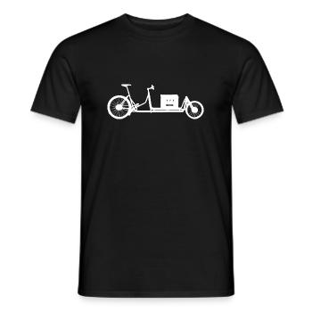 Cargo bike with beer crate - Men's T-Shirt - black - Front - AI Model Male 178 light (178cm)