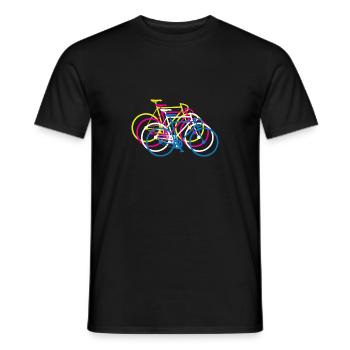 Bunte Fahrräder Geschenk Rennrad Rennradfahrer - Männer T-Shirt - Schwarz - Vorne - AI Model Male 178 light (178cm)