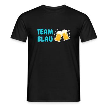 Team Blau - Männer T-Shirt - Schwarz - Vorne - AI Model Male 178 light (178cm)