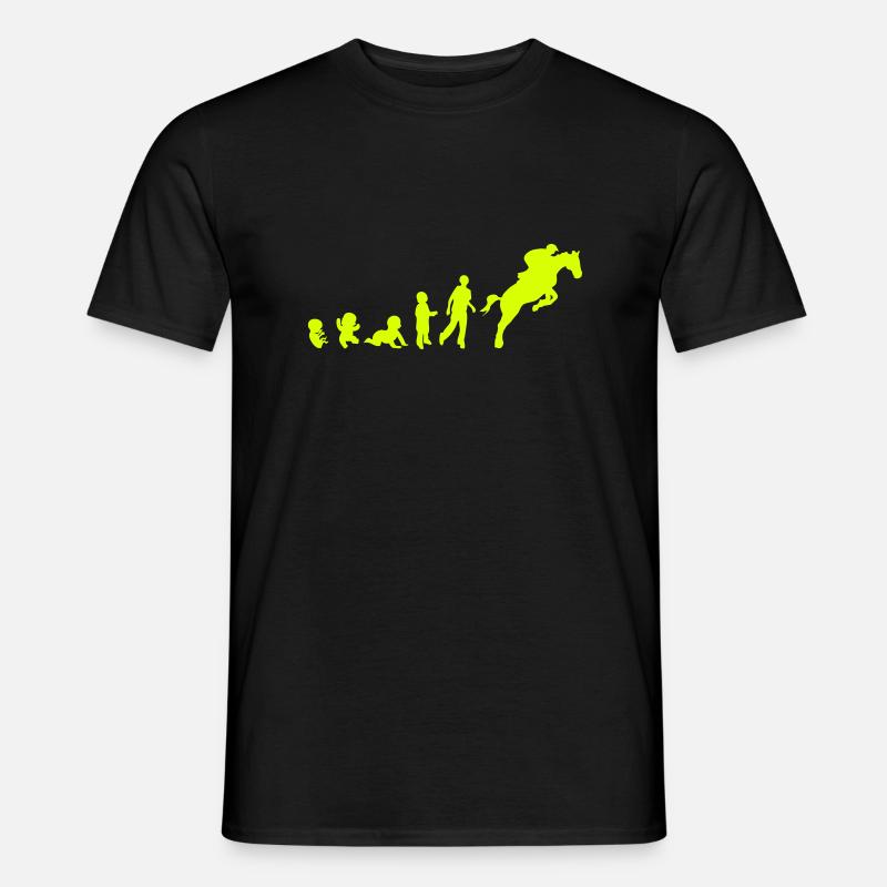 evolution equitation cheval9 obstacle sa - T-shirt homme - noir